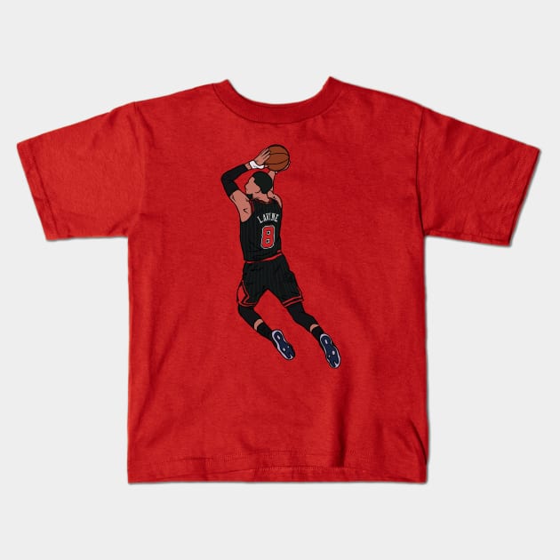 Zach LaVine 360 Dunk Kids T-Shirt by rattraptees